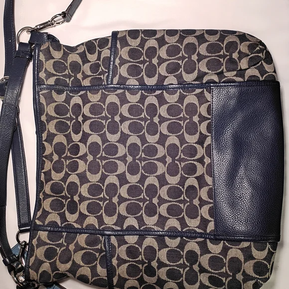 Coach Canvas and Leather Shoulder Bag - Black and Brown - Picture 9 of 14